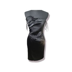 White House Black Market Black Satin Dress 6